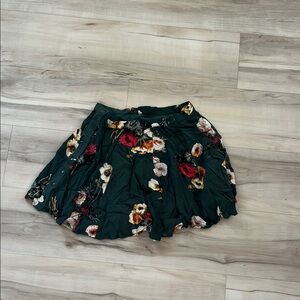 Floral Green Skirt